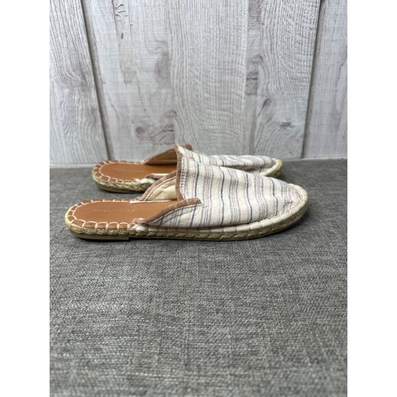 Maurices Womens Striped Espadrille Slip-On Shoes Size 7 Beige & Pink Canvas - Picture 5 of 7